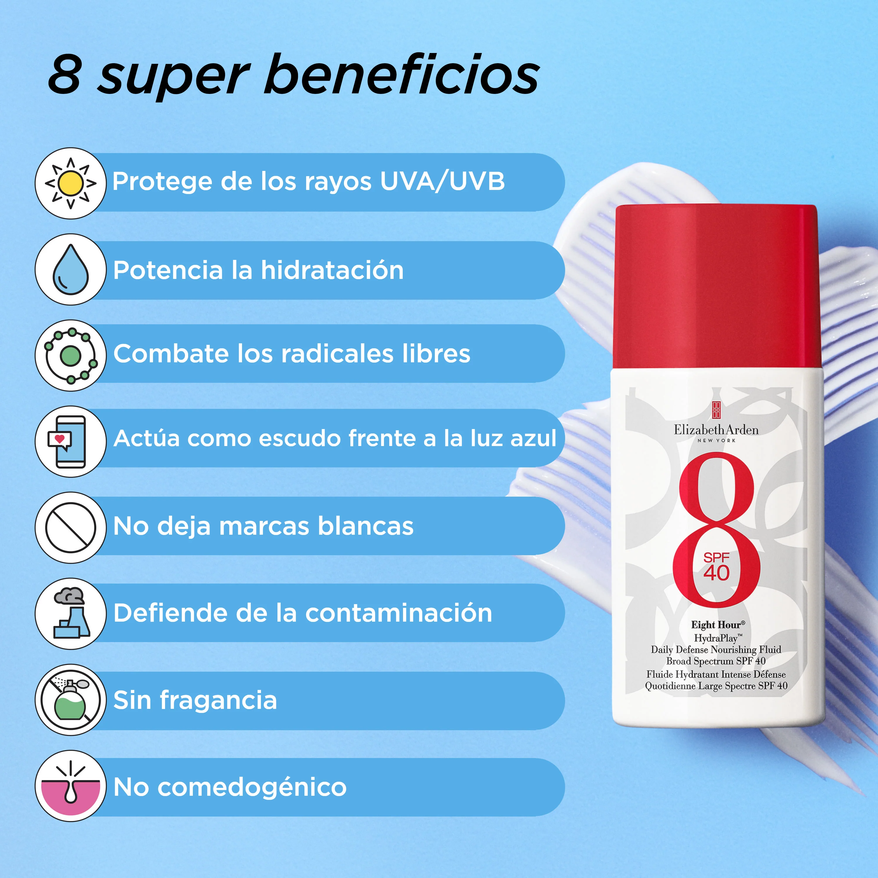 Eight Hour® HydraPlay™ Fluido de Alta Hidratante SPF 40 - Image 9