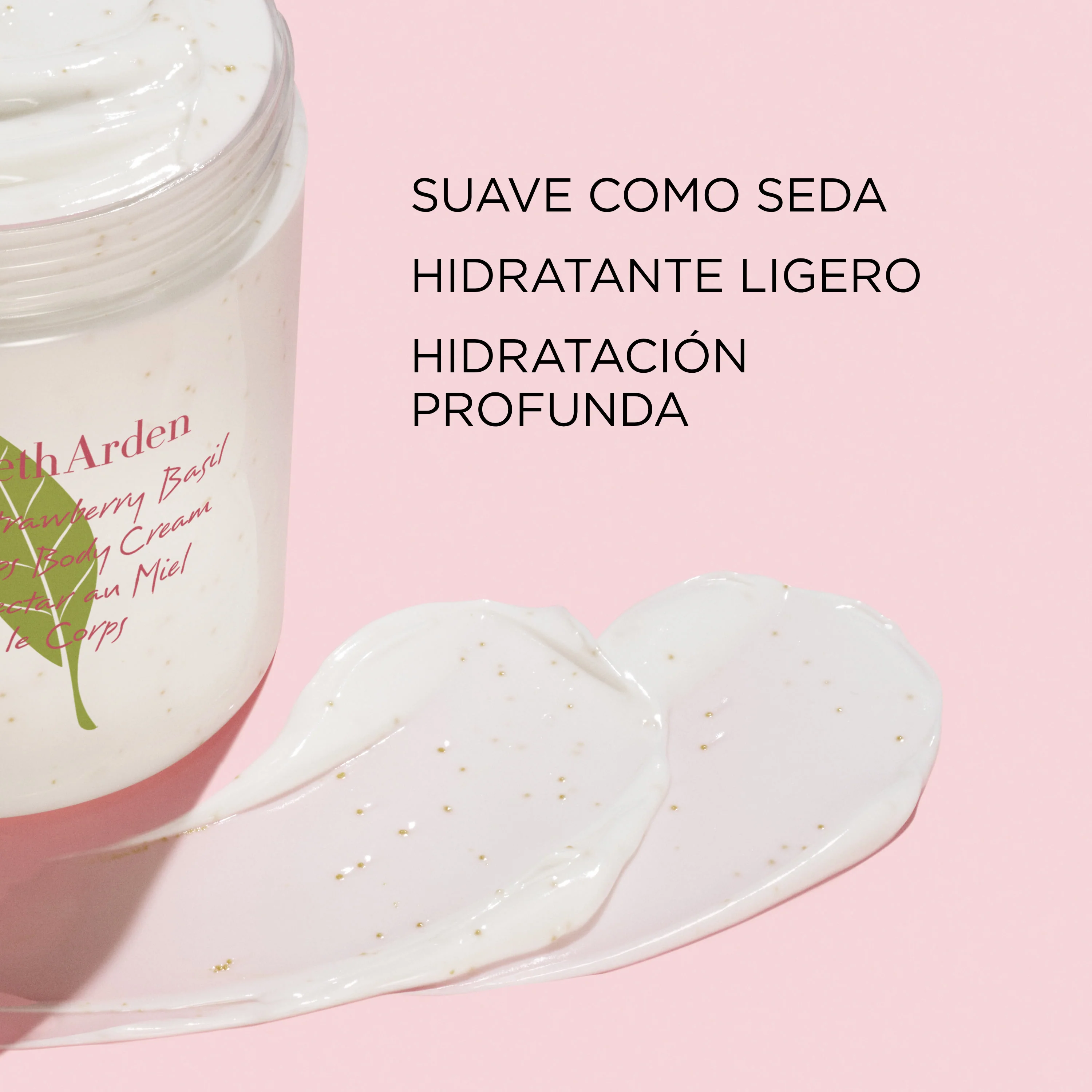 Green Tea Strawberry & Basil Honey Drops Body Cream - Image 3