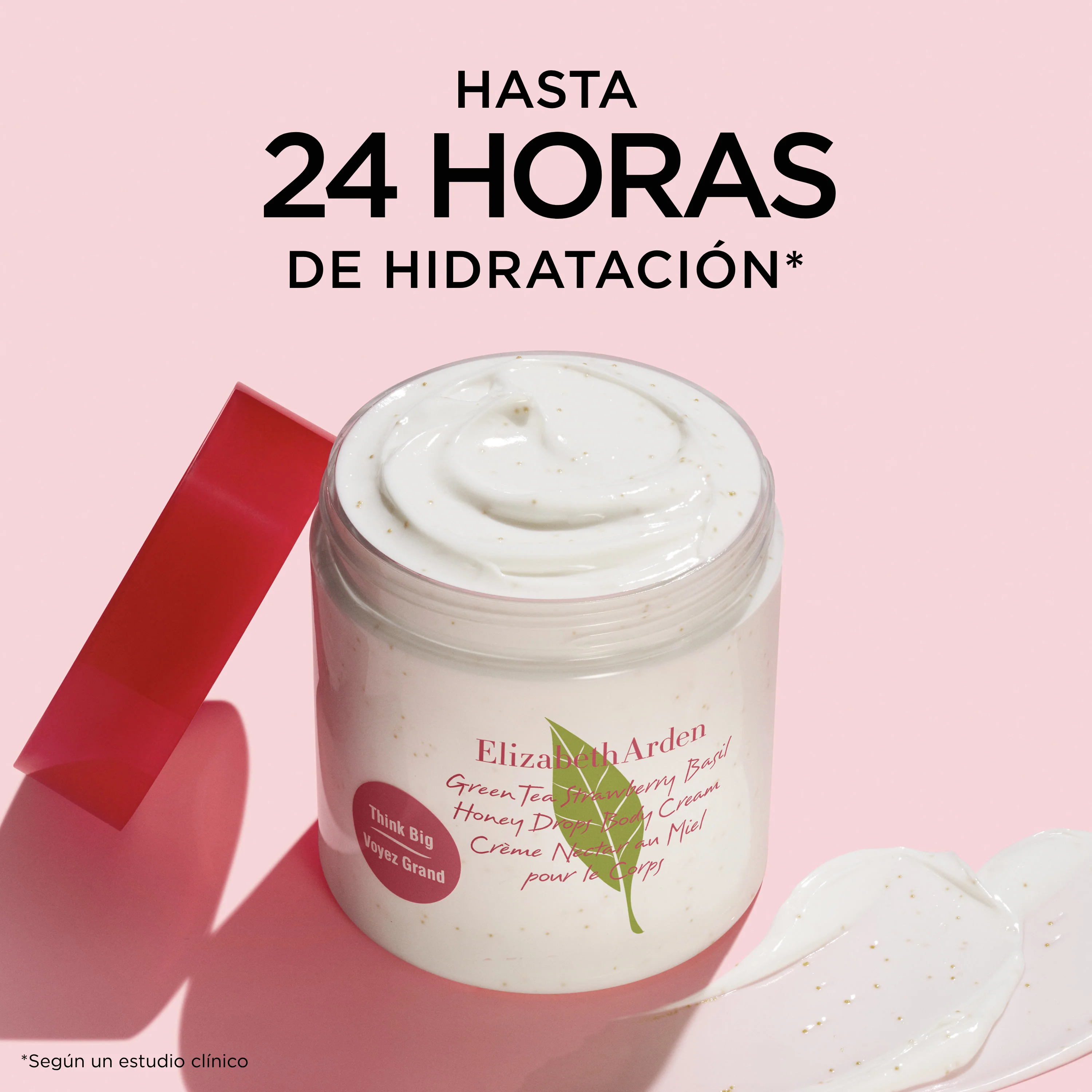 Green Tea Strawberry & Basil Honey Drops Body Cream - Image 4